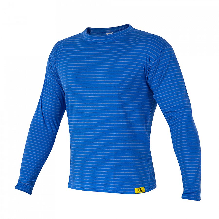 Tričko PXT Antistatic wear stř.modré dlouhý rukáv "U" 160 g/m2, vel. XS - Obrázek Tričko PXT Antistatic wear stř.modré dlouhý rukáv "U" 160 g/m2, vel. XS - Obrázek